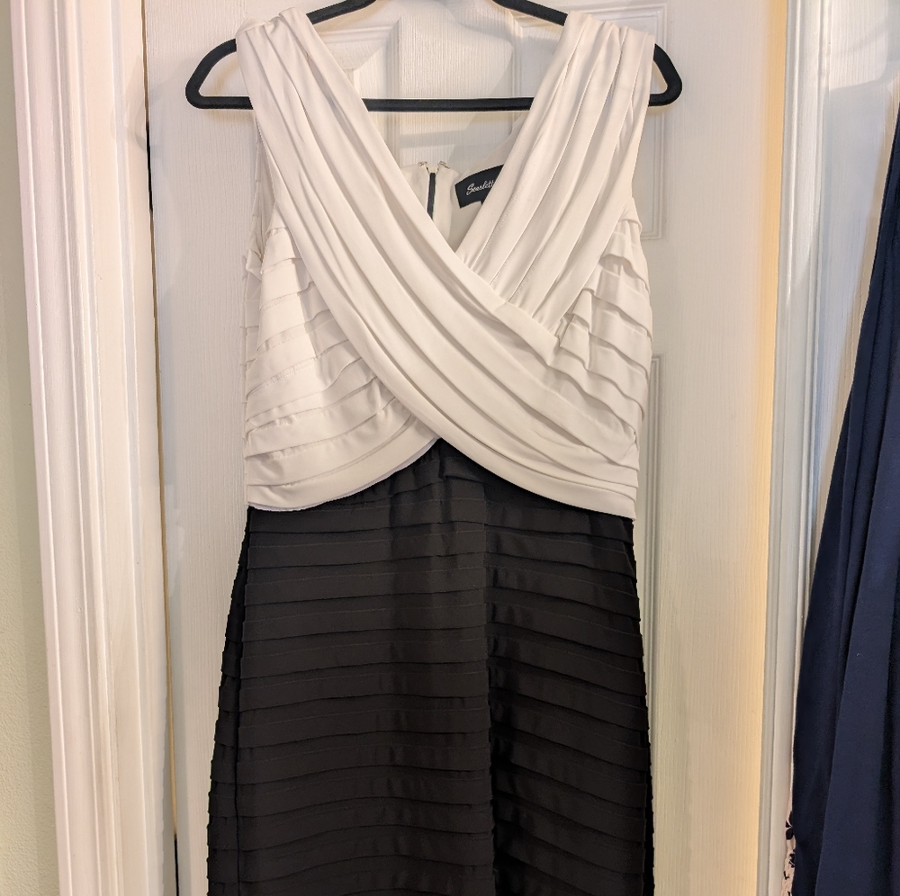 Scarlett Nite Black and White Midi Dress